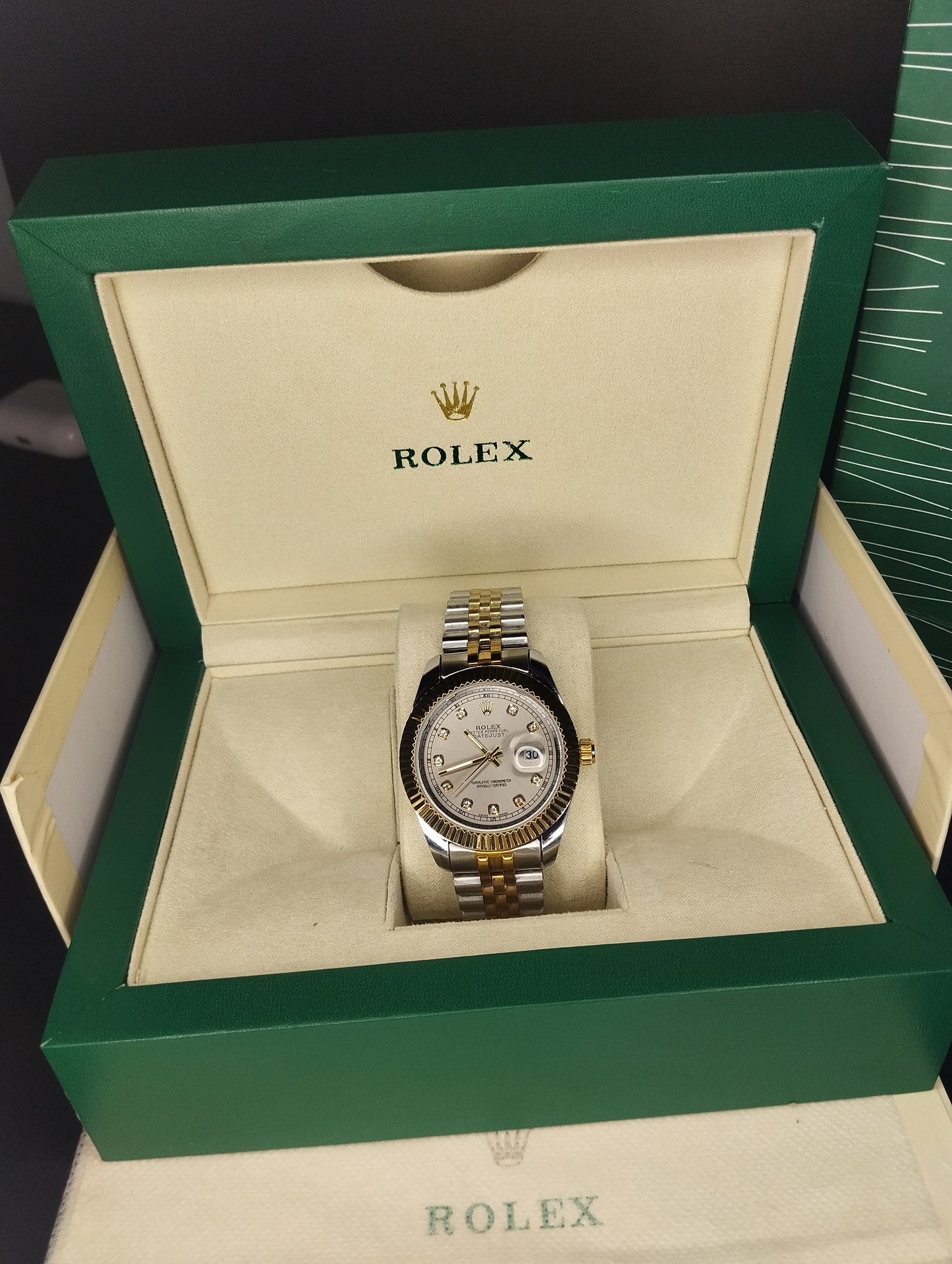 Rolex two tone silver