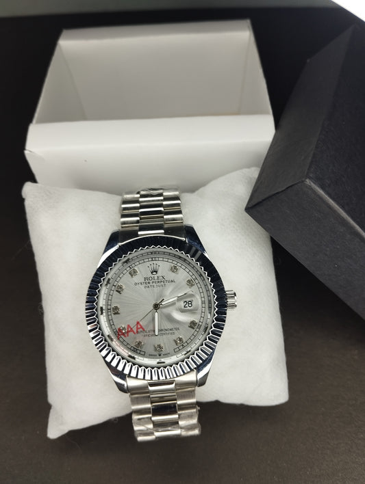 Rolex Silver with Silver dial