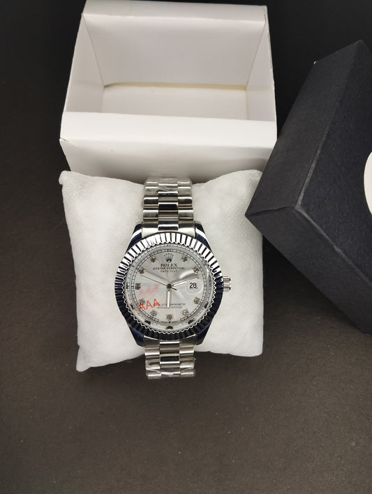 Rolex Silver with Silver dial