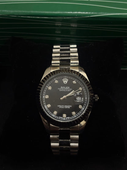Rolex two-tone silver black