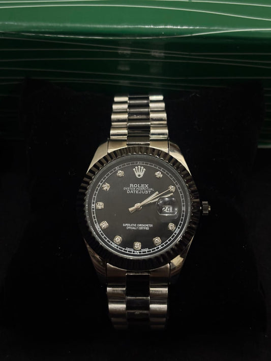 Rolex two-tone silver black