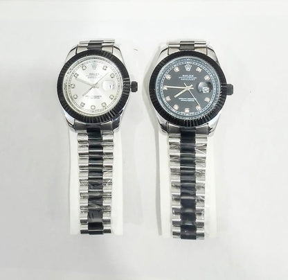 Rolex two-tone silver black