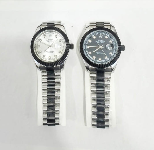 Rolex two-tone silver black