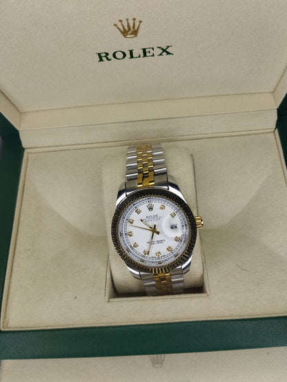 ROLEX TWO TONE WHITE DIAL