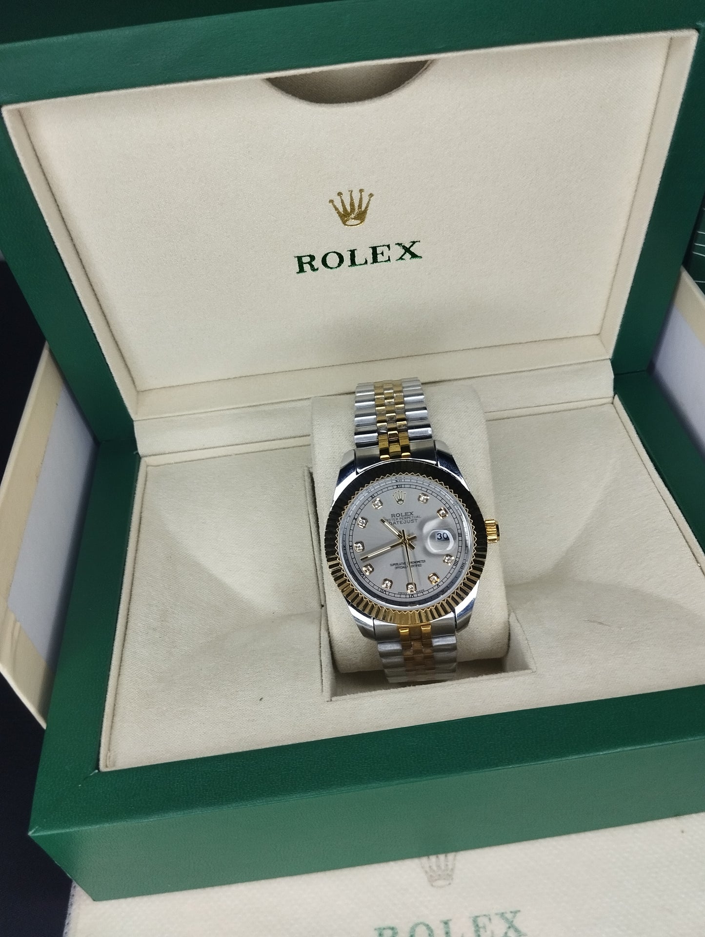 Rolex two tone silver