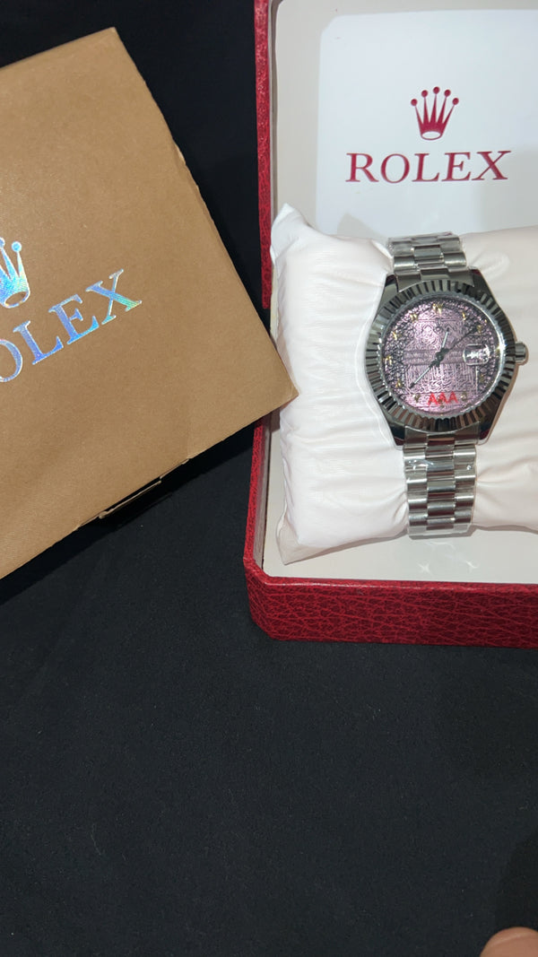 Rolex Silver Arabic dial